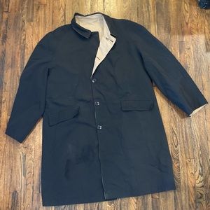 Reversible, trenchcoat beige and black